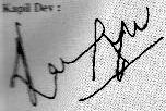 sign kapil dev