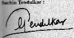 sign Tendulkar